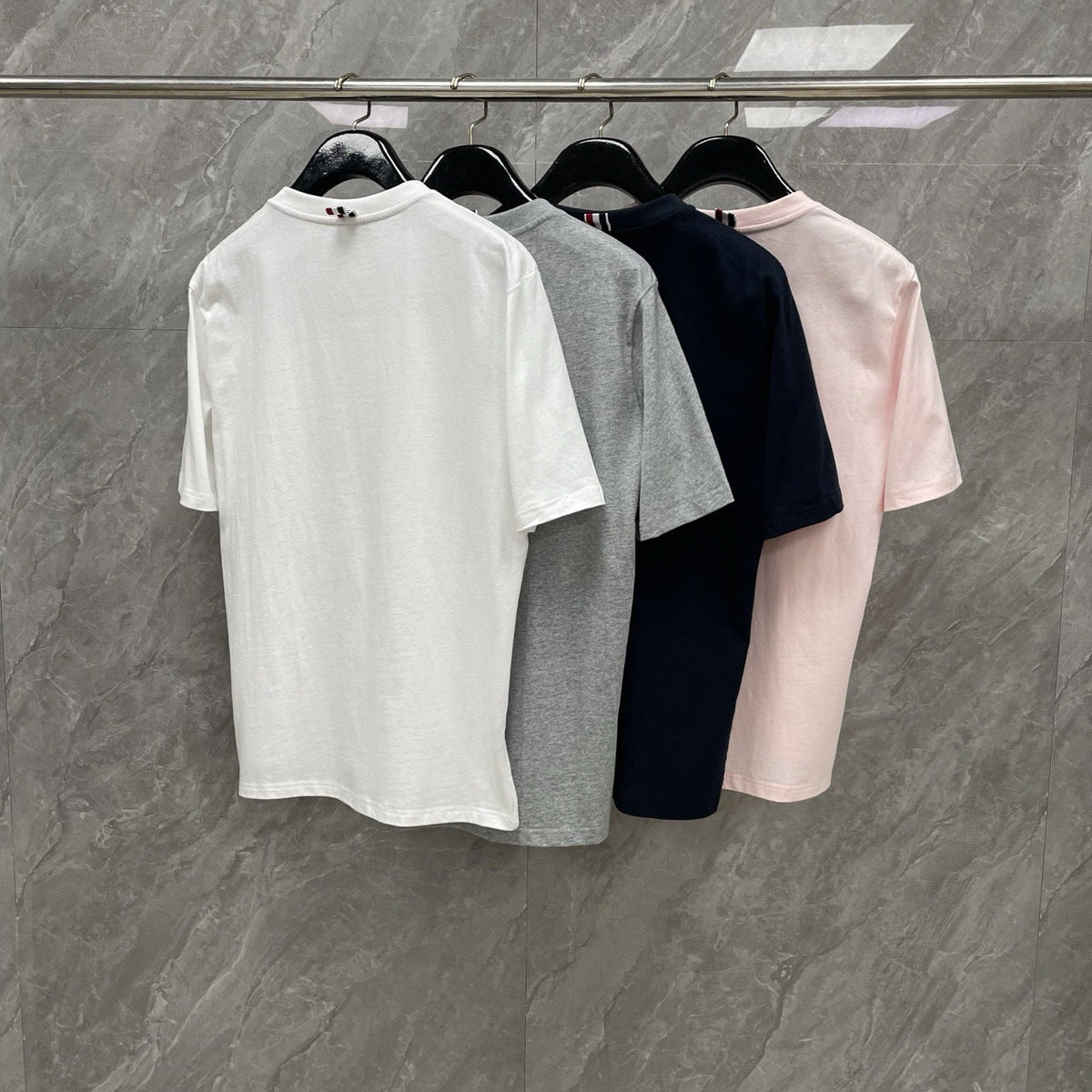 Four-Bar Crew Neck Short Sleeve T-Shirt | Thom Browne