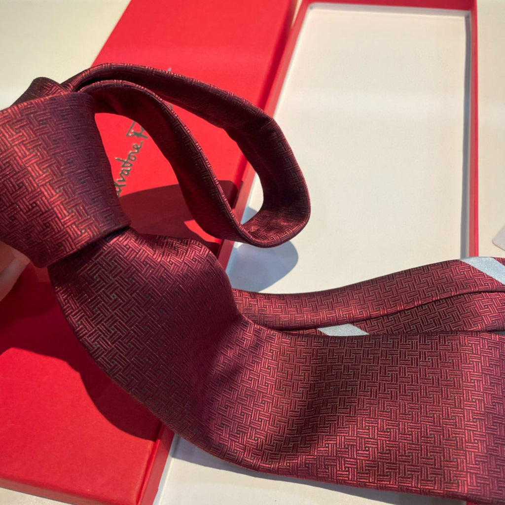Ferragamo Style Men's Gancini Silk Tie