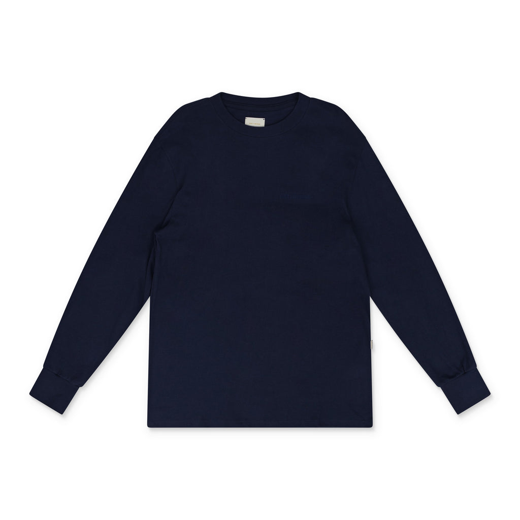 Blue Tonal Logo Long-Sleeve Tee