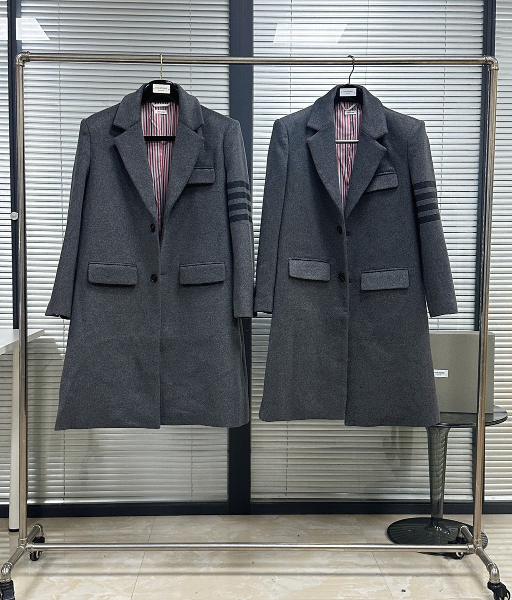 Unisex long wool coat | Thom Browne