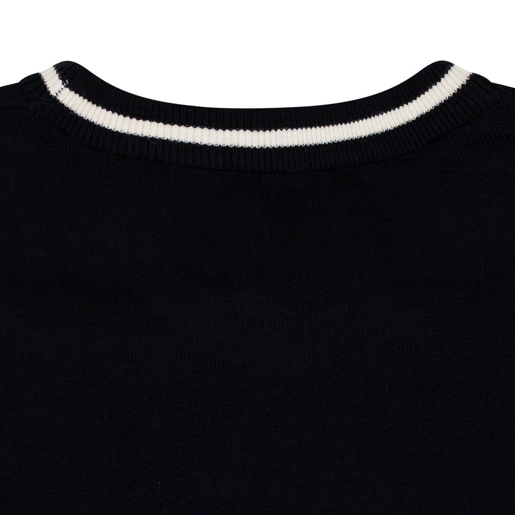 BLACK LOGO KNIT T-SHIRT