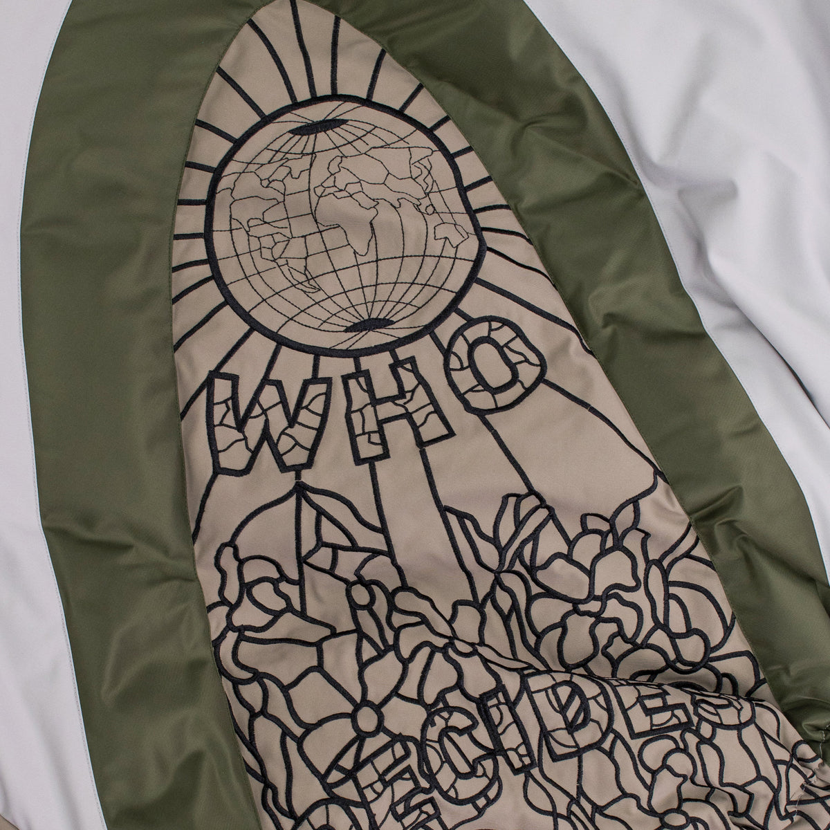 MULTI DIAGONAL GLASS PUFFER JACKET
