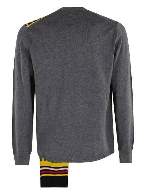 Comme Des Garçons Shirt stripe-panel sweater