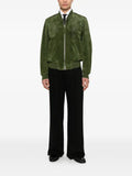 TOM FORD perforated cashmere suede bomber jacket