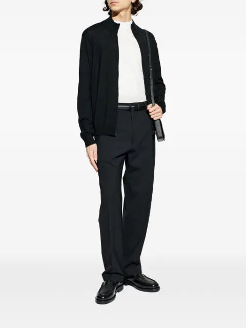 Emporio Armani high-neck zipped cardigan