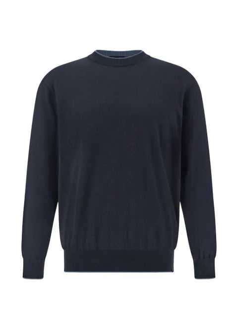 Paul & Shark bicolor collar crew-neck sweater
