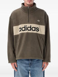 adidas logo-print fleece sweater