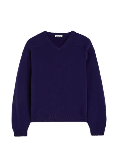 Jil Sander wool blend V-neck sweater