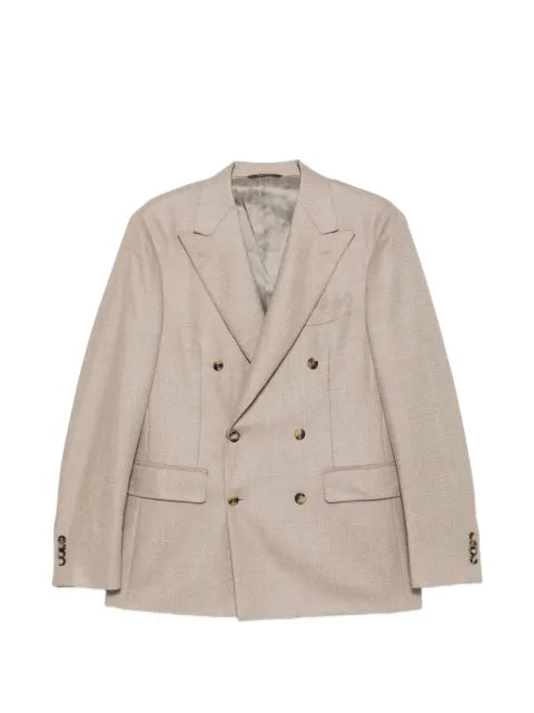 Canali double-breasted peak-lapels blazer