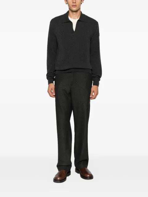 Moncler logo-patch polo sweater