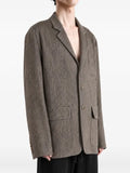 Uma Wang chevron-pattern notch-lapels jacket