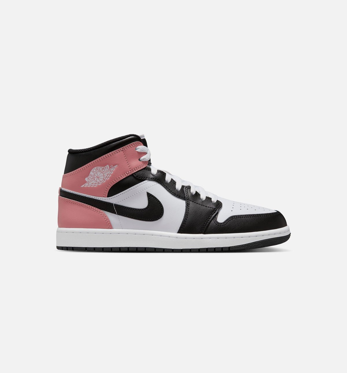 Air Jordan 1 Mid Men's Lifestyle Sneakers - White/Rust Pink/Black