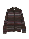 Paul Smith textured stripe merino wool cardigan