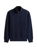 Tommy Hilfiger quarter-zip logo-embroidered sweatshirt