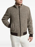 Peserico herringbone-pattern bomber jacket
