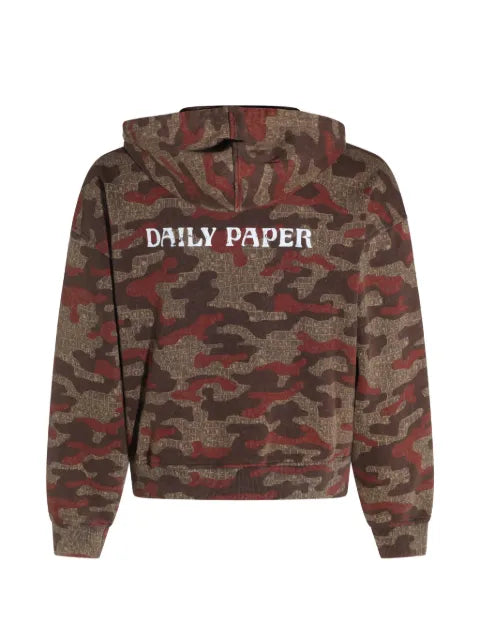 Daily Paper camouflage-print zip-up hoodie