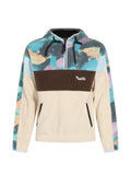 Mauna Kea colour-block fleece-texture hoodie