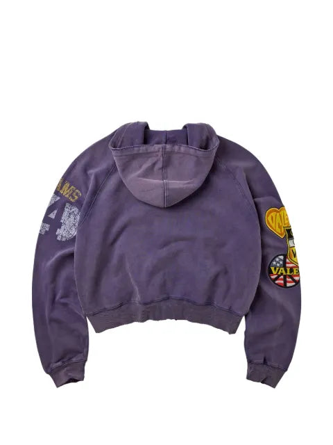 Vale Army logo-patch zip-up hoodie