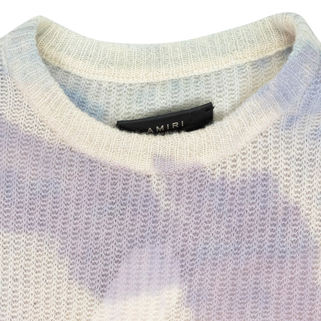 Purple Tie Dye Knit Short Sleeve Shirt