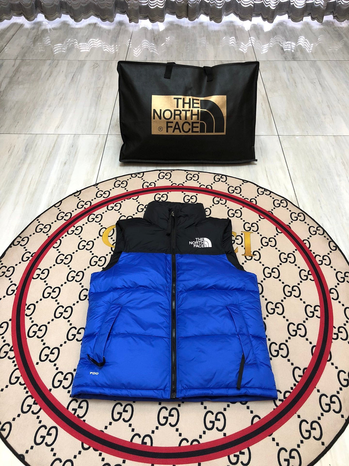The North Face Blue Black 1996 Retro Nuptse Down Vest