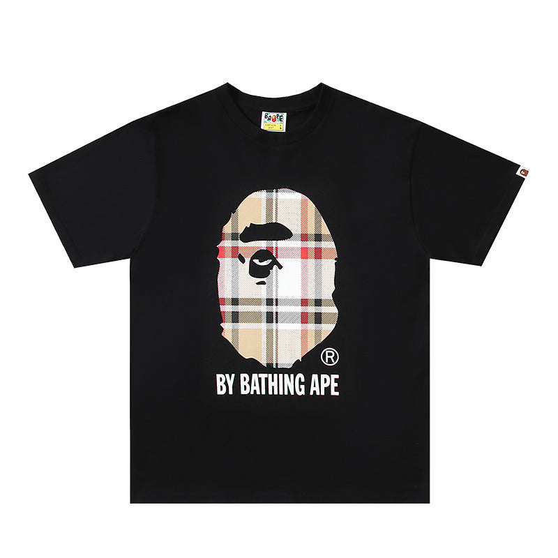 BAPE Shark Camo Graphic Tee Loose Unisex Streetwear T-Shirt
