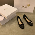 Dior Cannage Quilted Leather Ballerina Flats