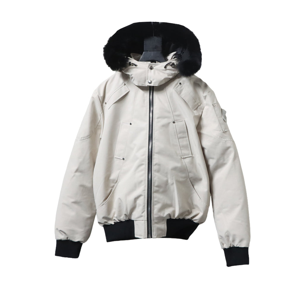 Moose Knuckles Original Ballistic Neoshear Bomber Jacket White