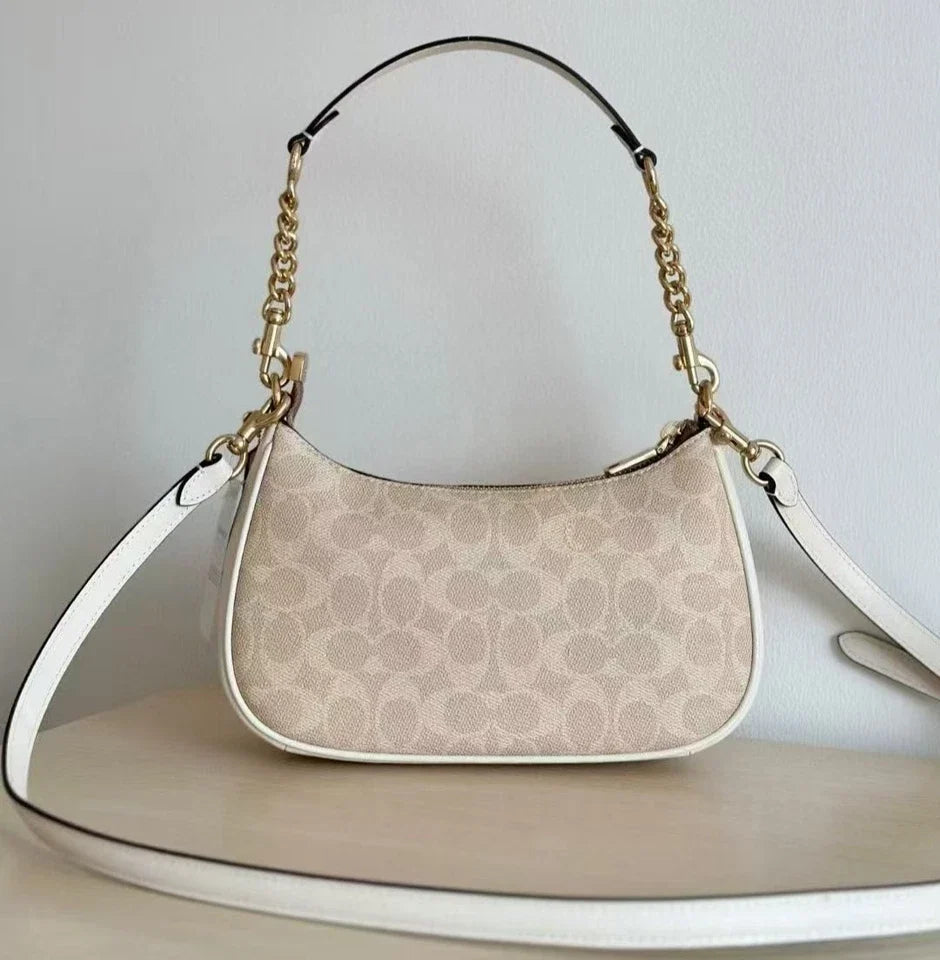 Coach Teri Shoulder Bag Signature Canvas CV933