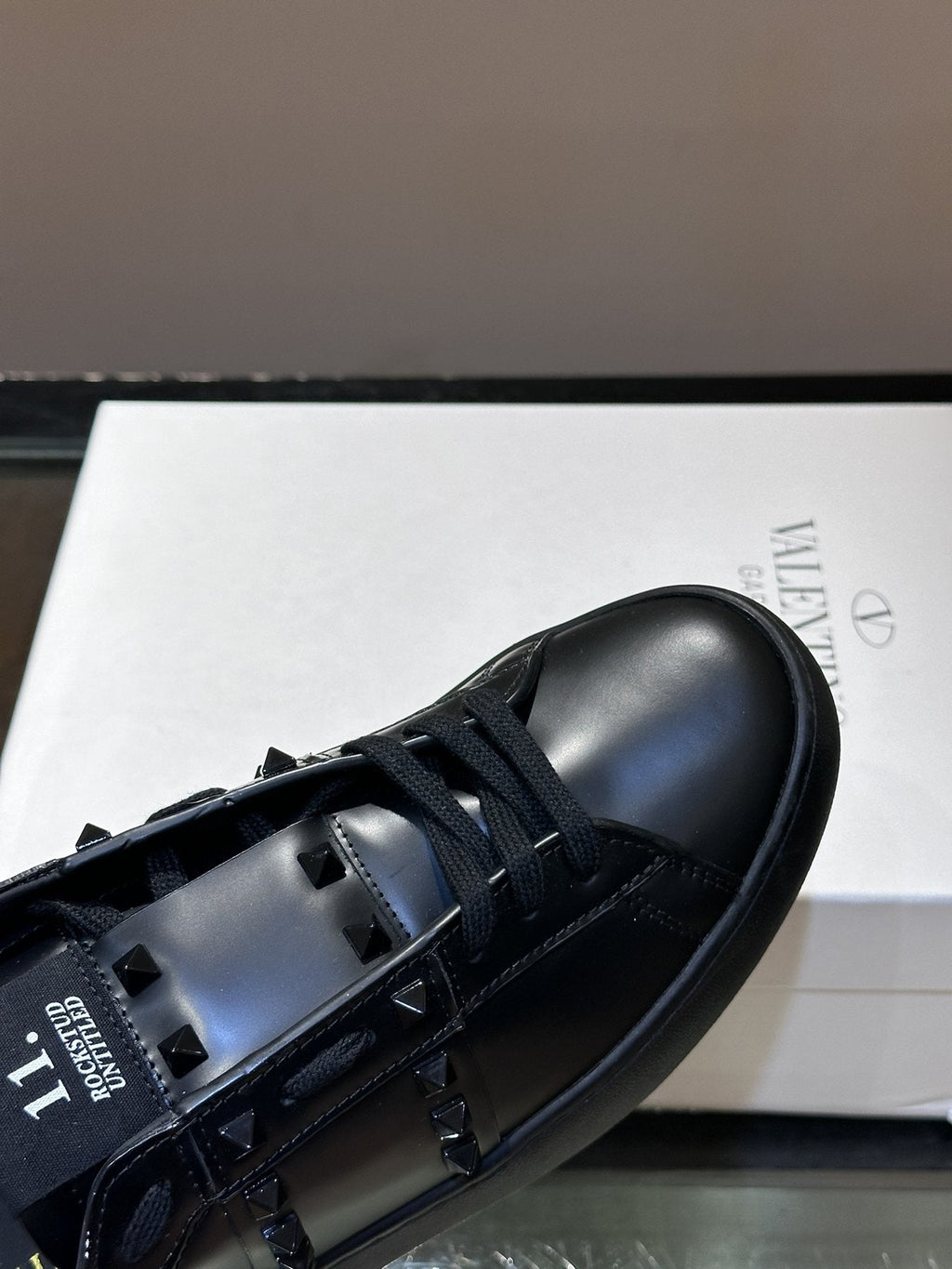 Valentino Garavani Black Studded Low-Top Sneakers