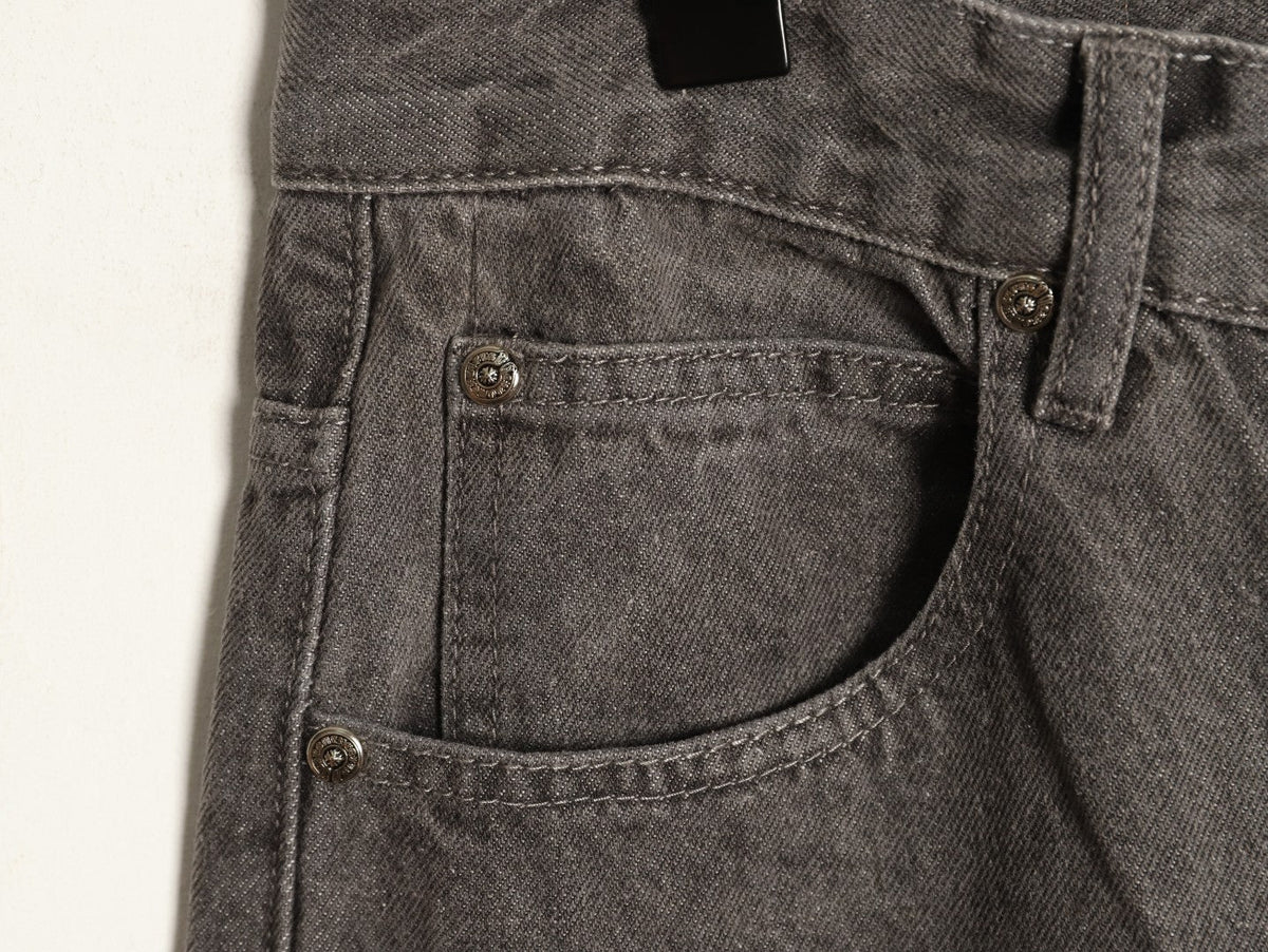 Chrome Hearts Cross-Motif Jeans with Back Lettering - Charcoal